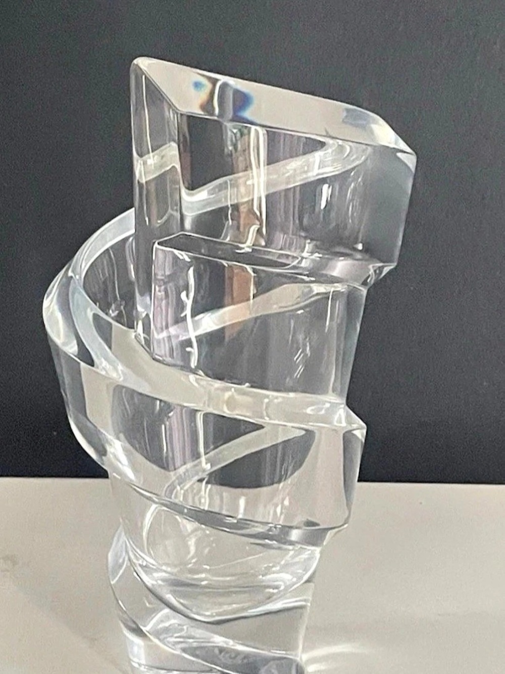 Baccarat Spirale Vase Clear Crystal